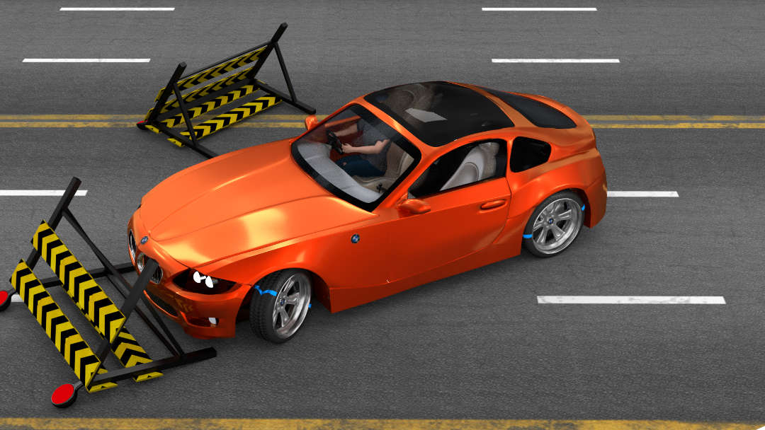 lose control of the steering 